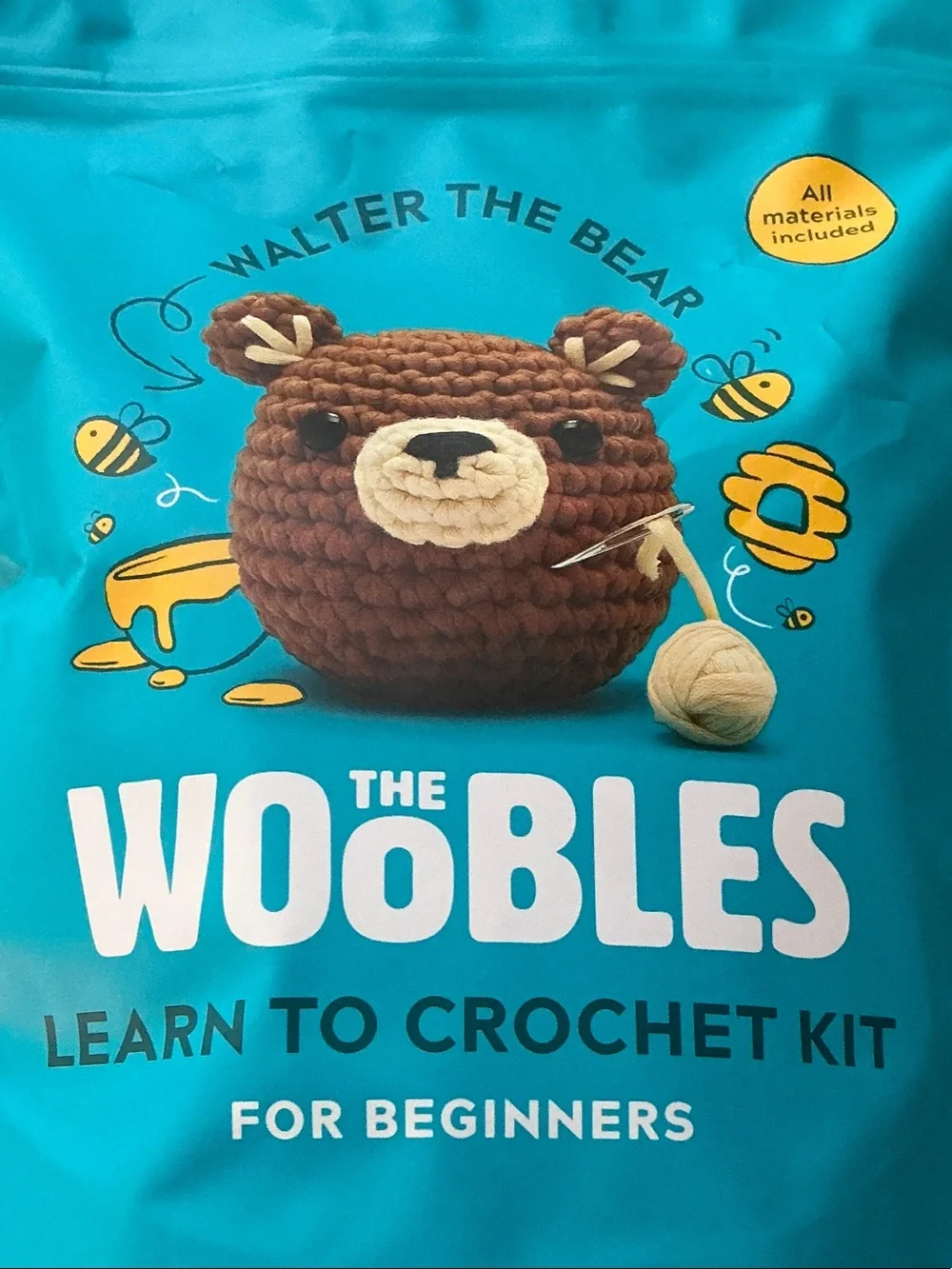 The Woobles Walter The Bear Crochet Kit - Picture 2 of 6